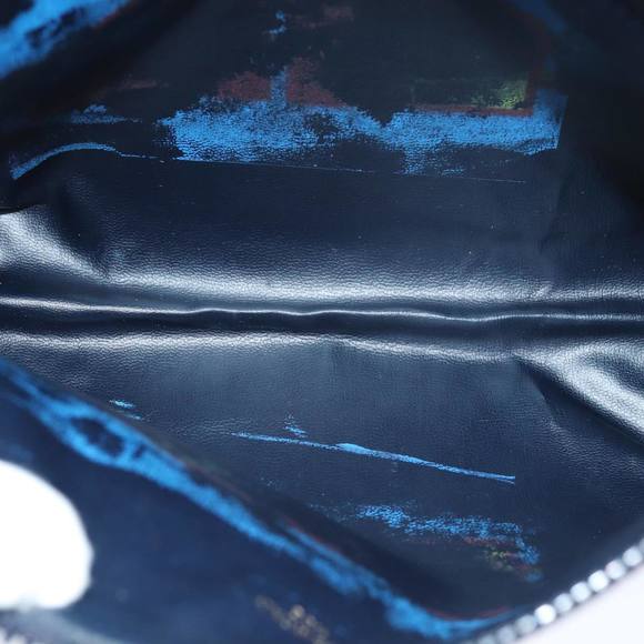 CELINE C Macadam Canvas Pouch Navy Auth bs14376 - Picture 10 of 16